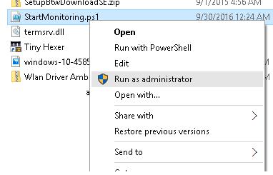 PowerShell скрипт ps1 - RunAsAdministrator